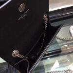 Saint Laurent Grain De Poudre Small Monogram Kate Satchel 452158 Black